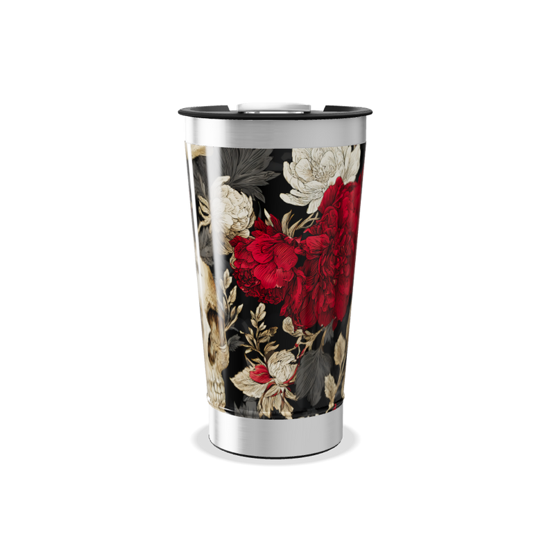 Copo Térmico - Caveira Floral Aço Inox