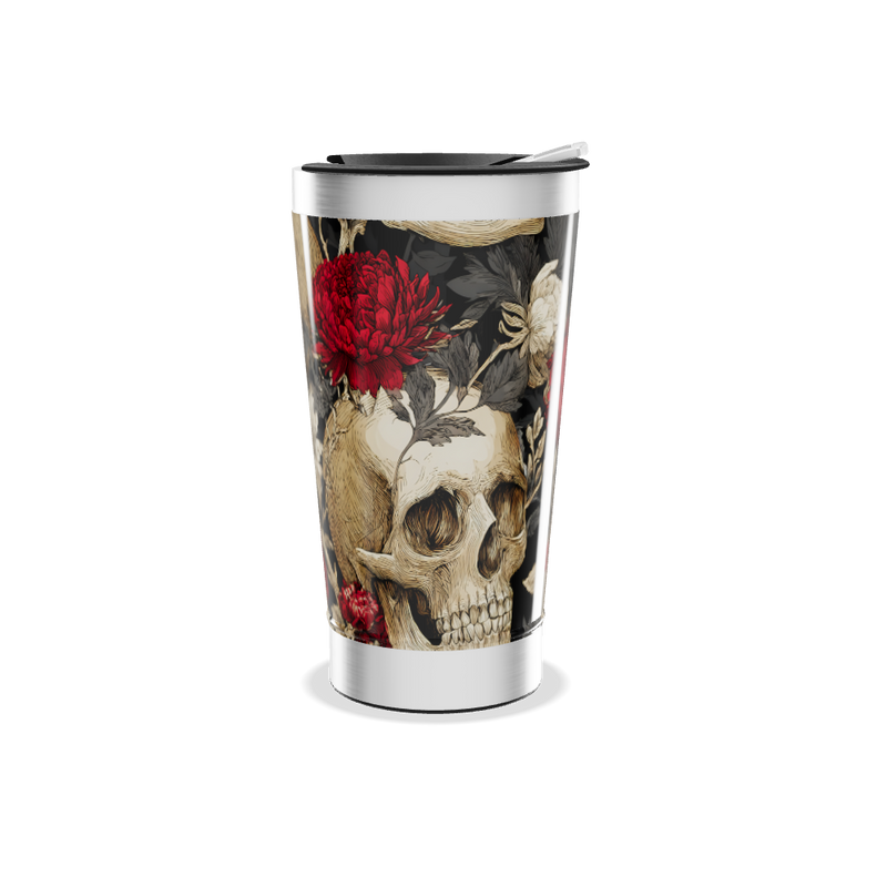 Copo Térmico - Caveira Floral Aço Inox