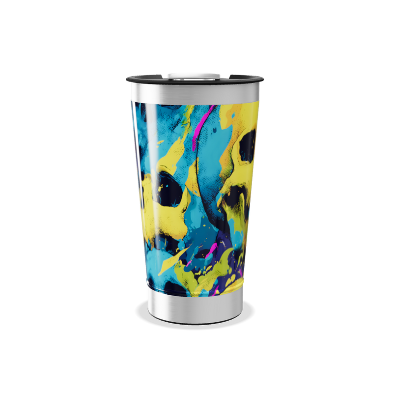 Copo Térmico - Estampa Caveira Colorida