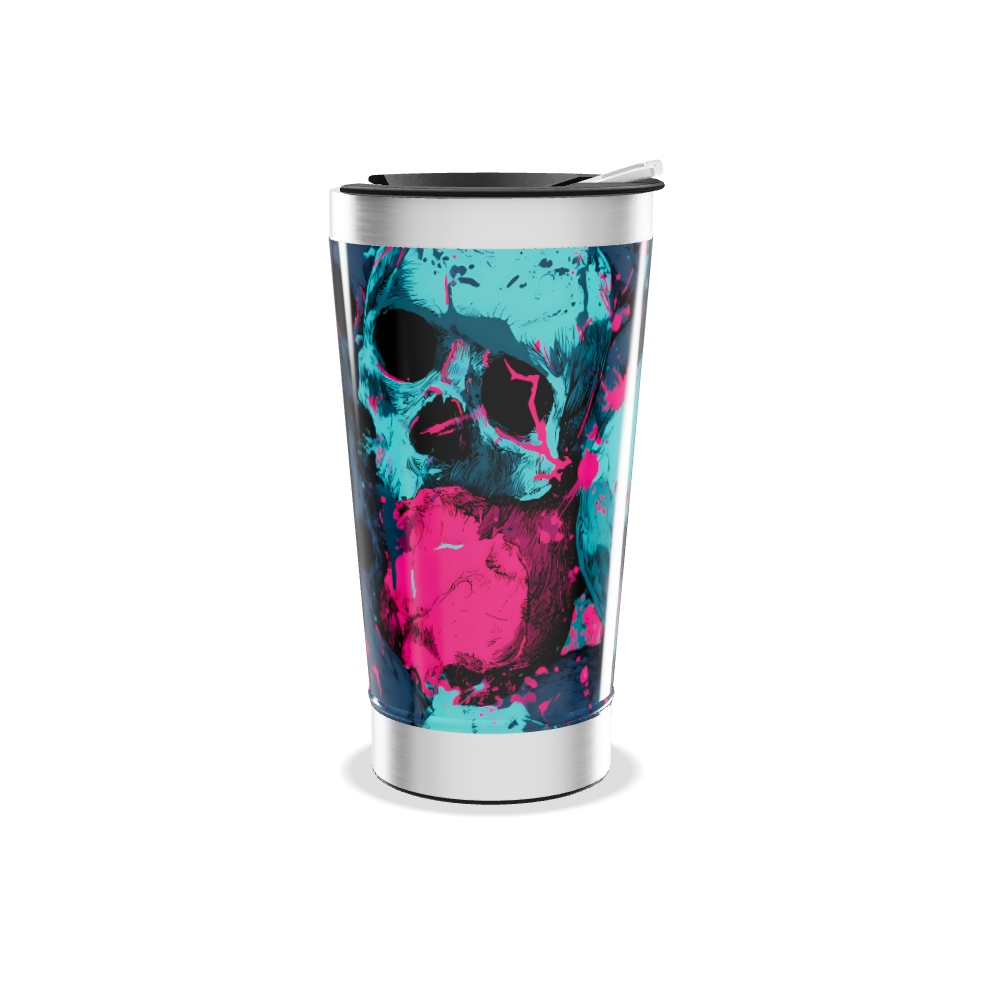 Copo Térmico - Estampa Caveira Colorida