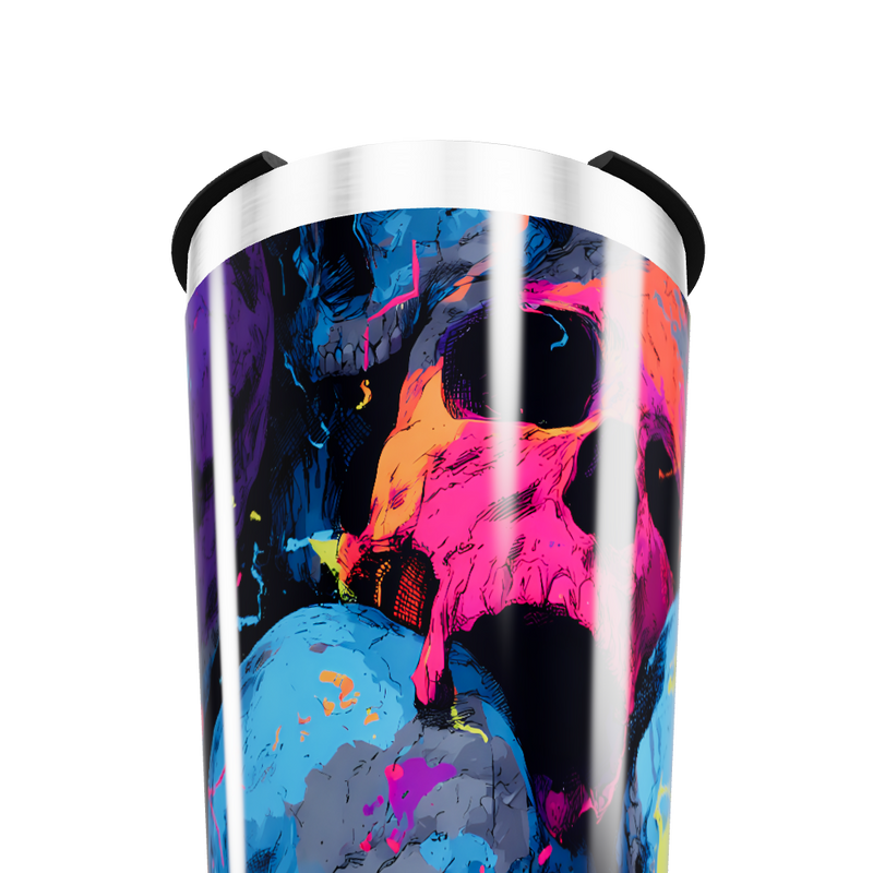 Copo Térmico - Estampa Caveiras Coloridas