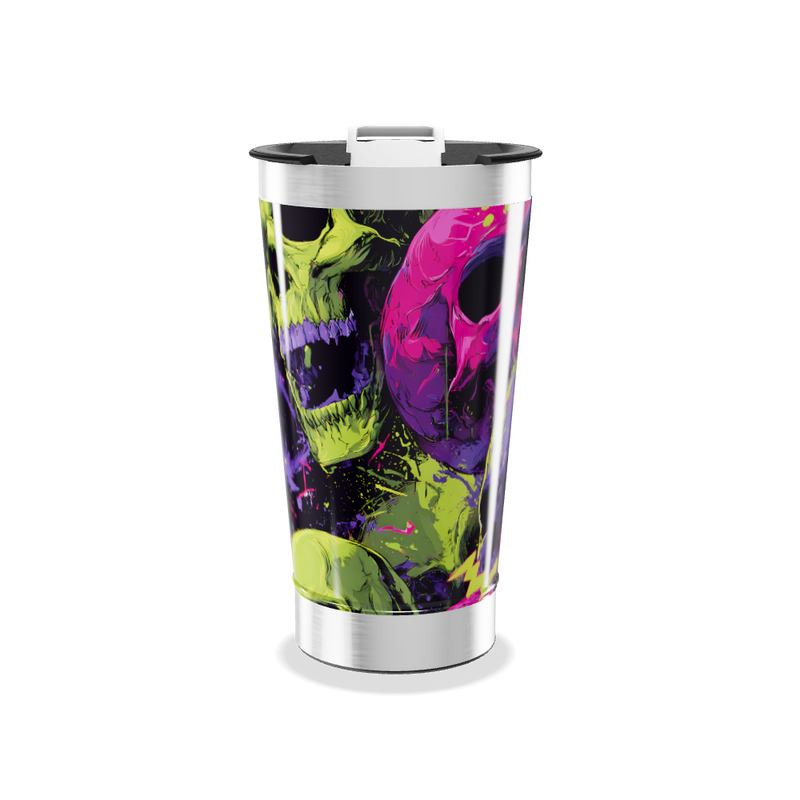 Copo Térmico - Estampa Caveiras Coloridas