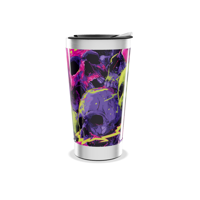 Copo Térmico - Estampa Caveiras Coloridas