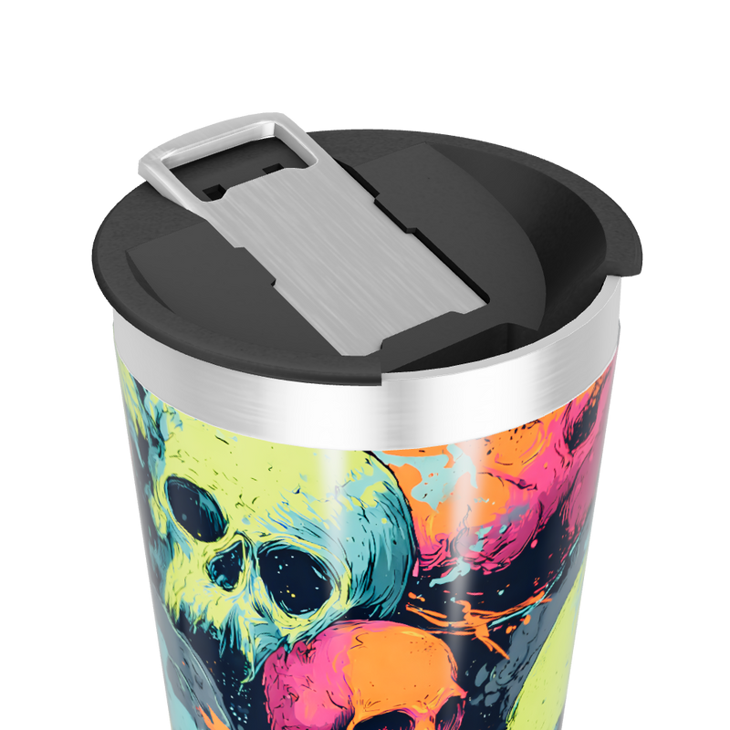 Copo Térmico - Estampa Caveiras Coloridas