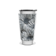 Copo Térmico - Estampa Floral Cinza