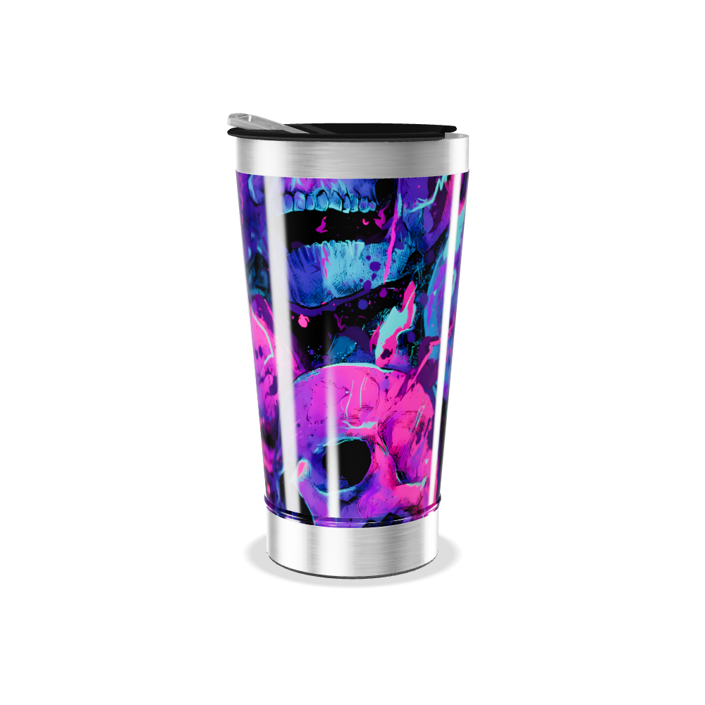 Copo Térmico - Estampa Neon Abstrata