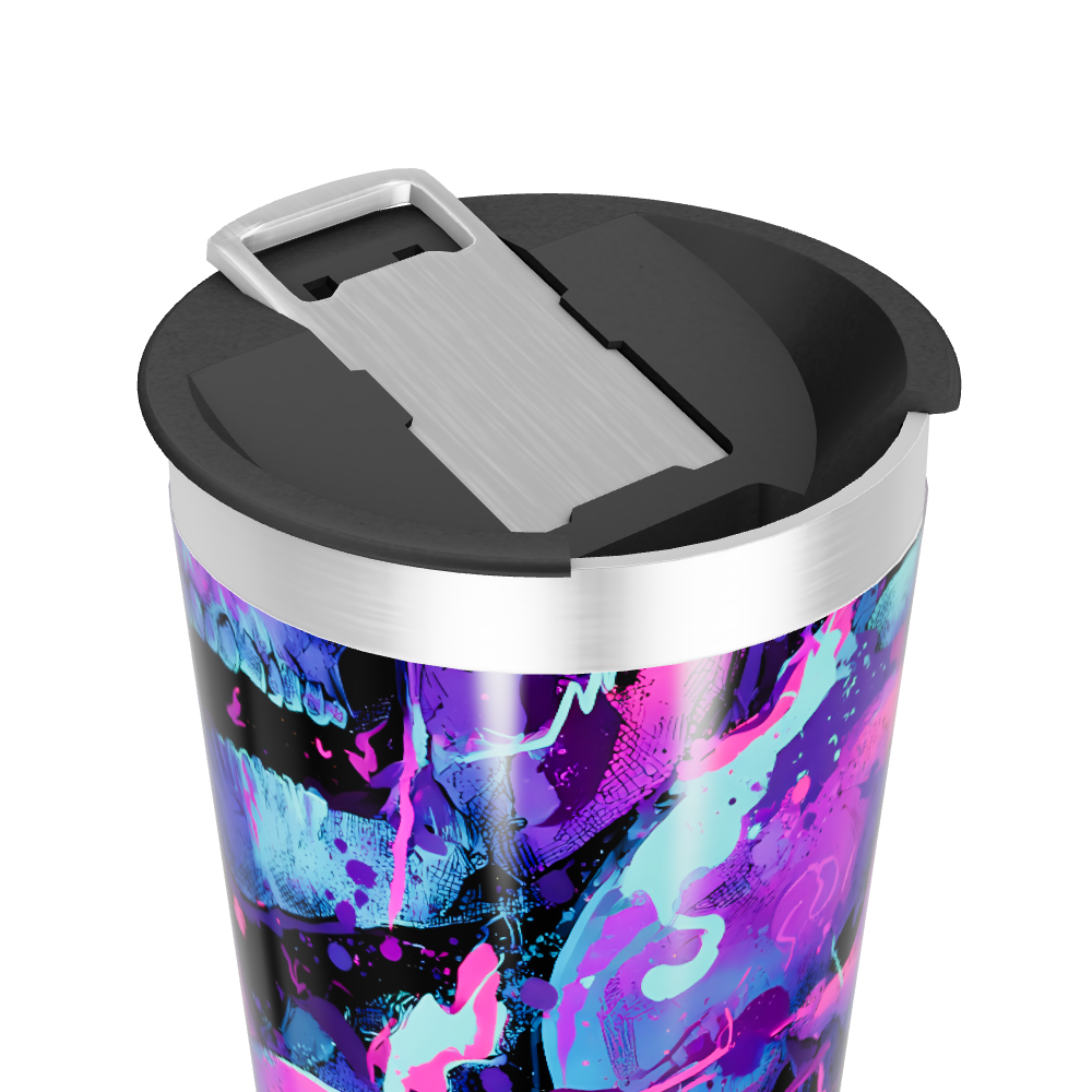 Copo Térmico - Estampa Neon Abstrata