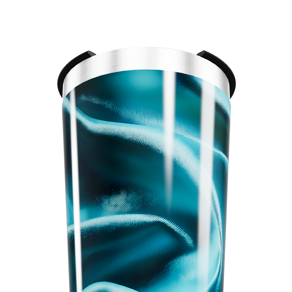 Copo Térmico - Azul com Estampa Ondulada