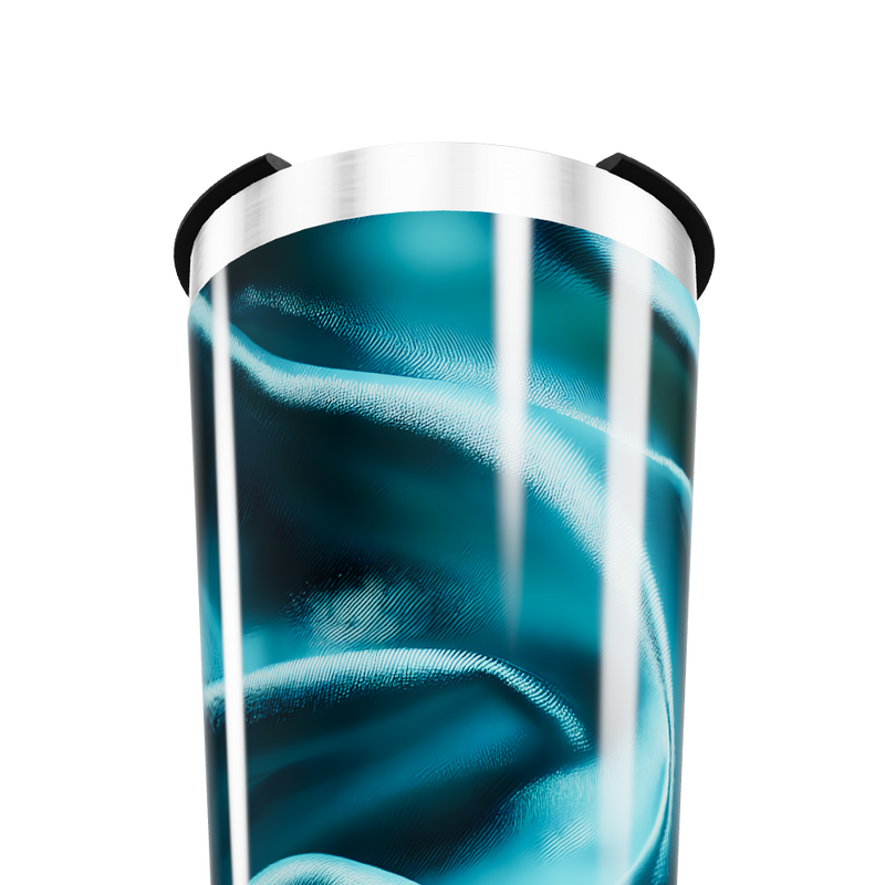 Copo Térmico - Azul com Estampa Ondulada