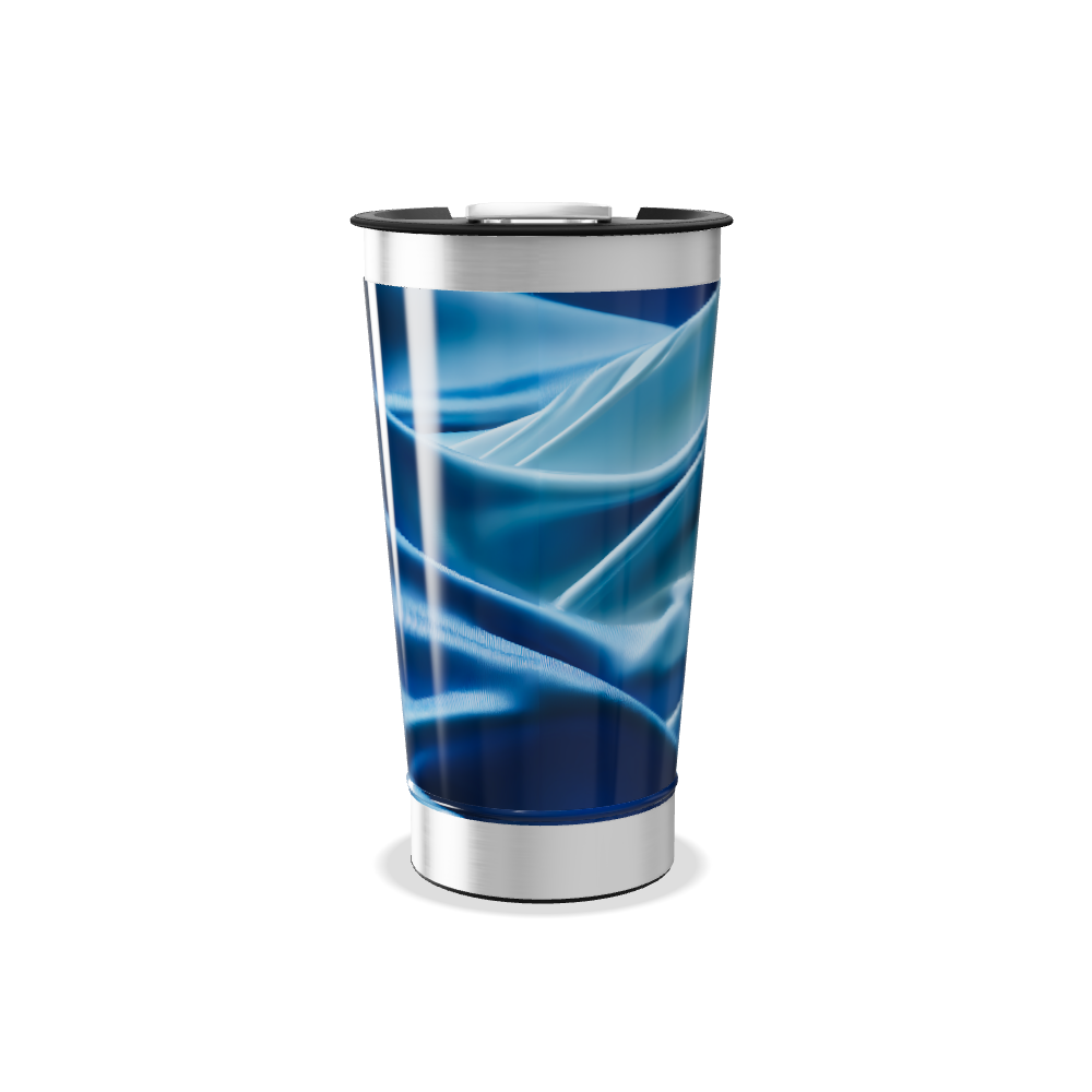 Copo Térmico - Azul com Design Fluido