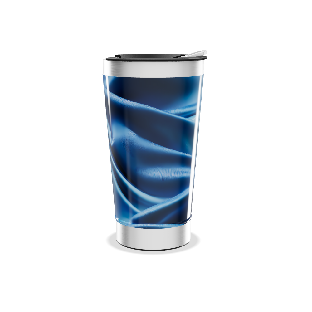 Copo Térmico - Azul com Design Fluido