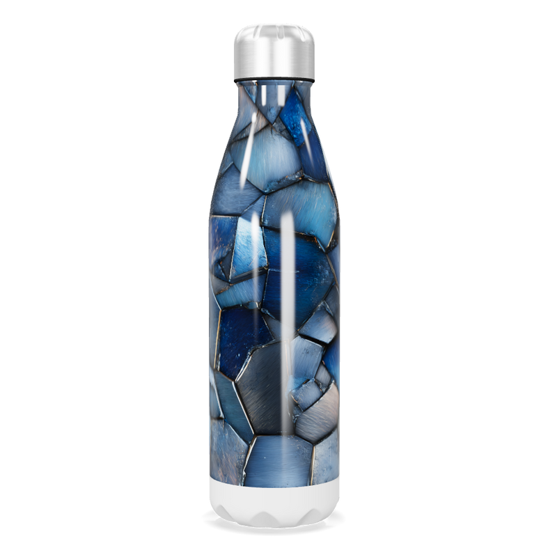 Garrafa Inox Azul - Estampa Geométrica