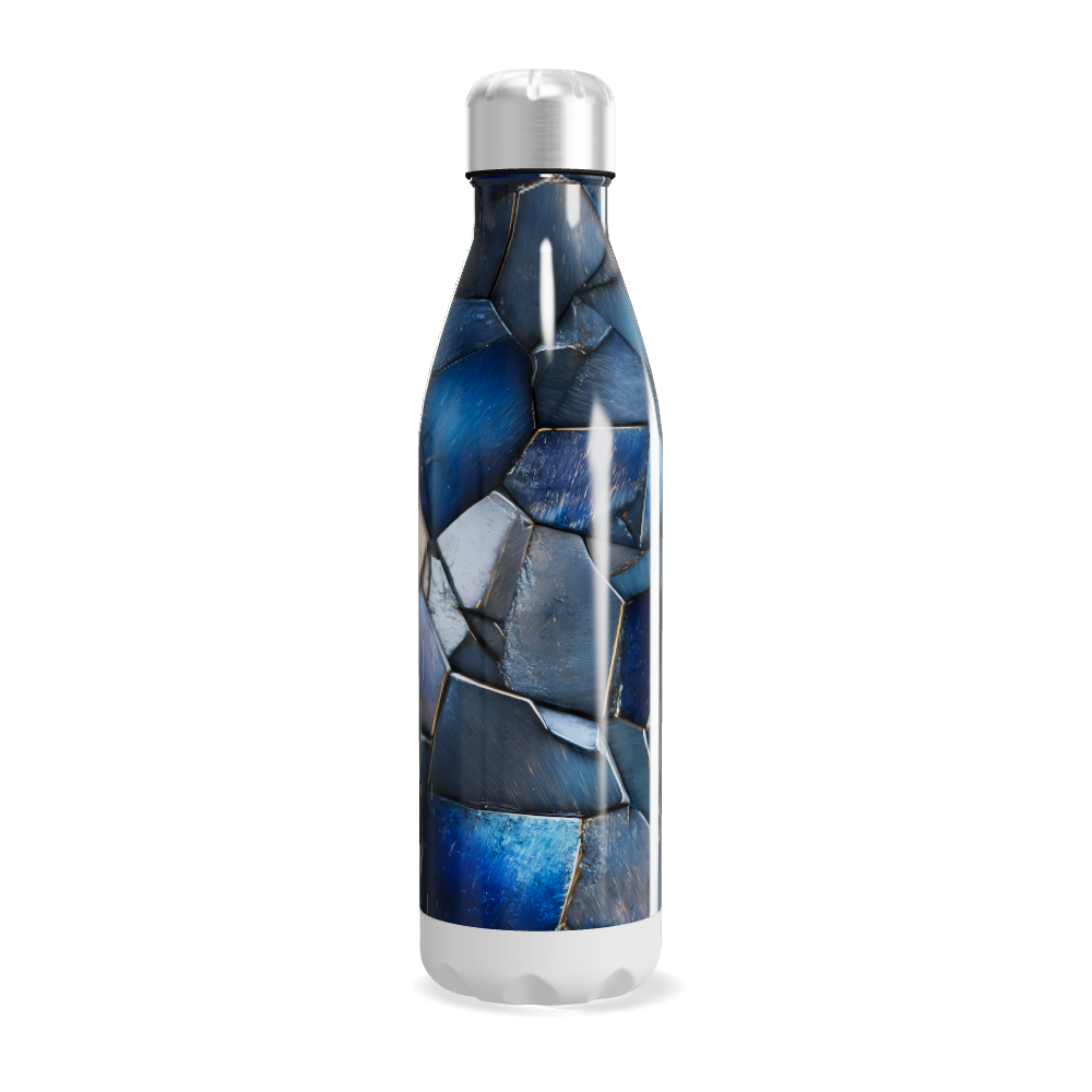 Garrafa Inox Azul - Estampa Geométrica