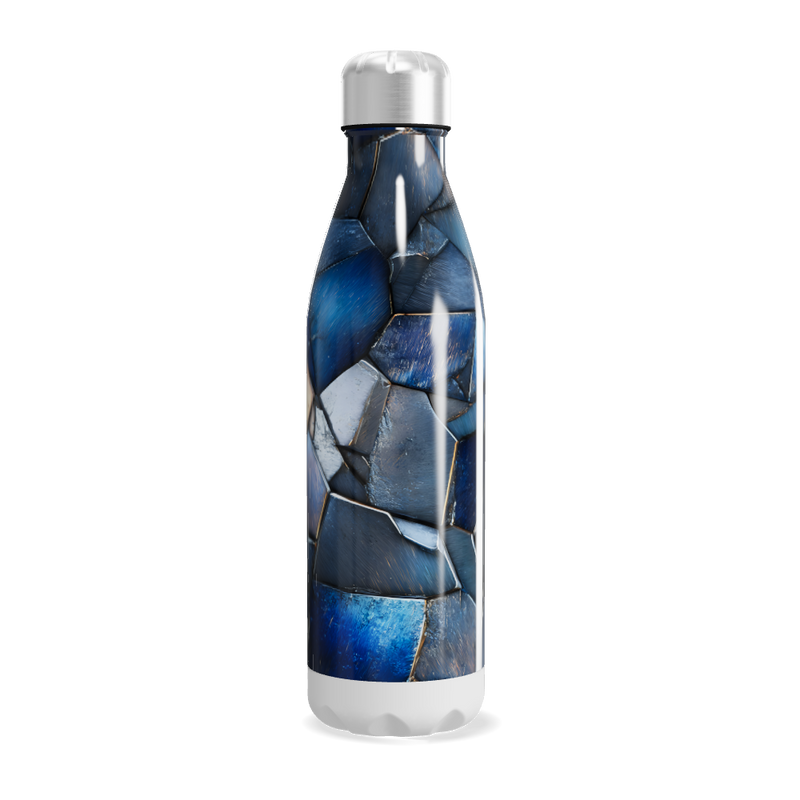 Garrafa Inox Azul - Estampa Geométrica