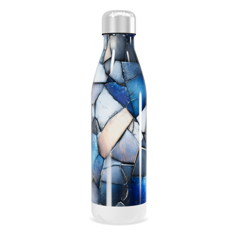 Garrafa Inox Azul - Estampa Geométrica