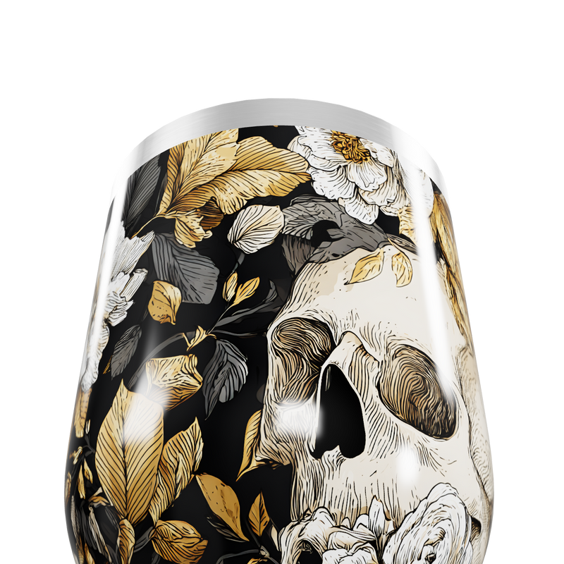 Copo Térmico Slim - Floral Caveira Colorido
