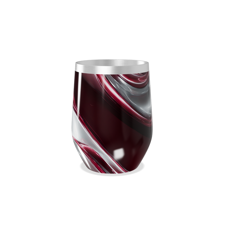 Copo Térmico Slim - Estampa Marmorizada Vermelha