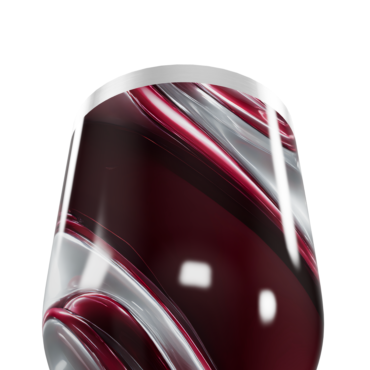 Copo Térmico Slim - Estampa Marmorizada Vermelha