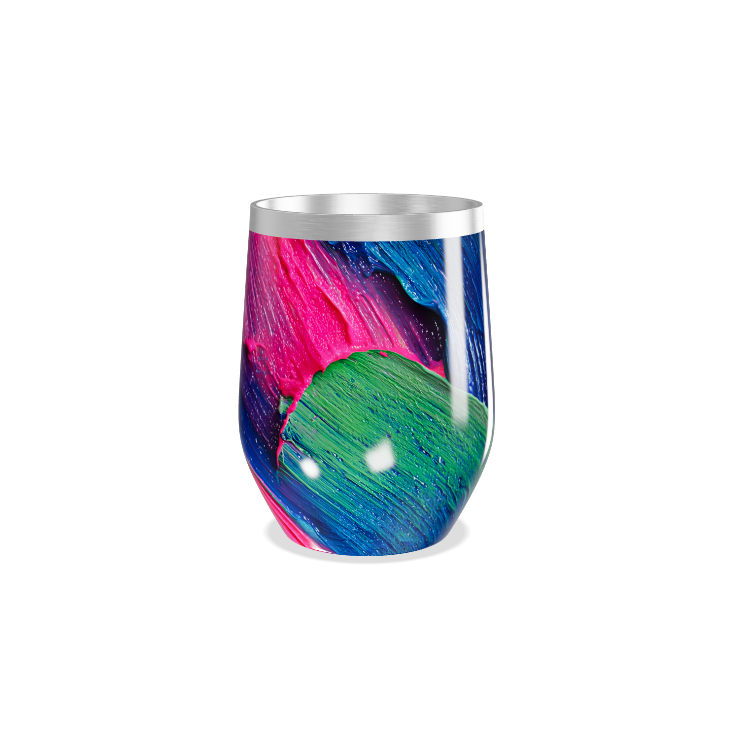 Copo Térmico Slim - Pintura Abstrata Colorida