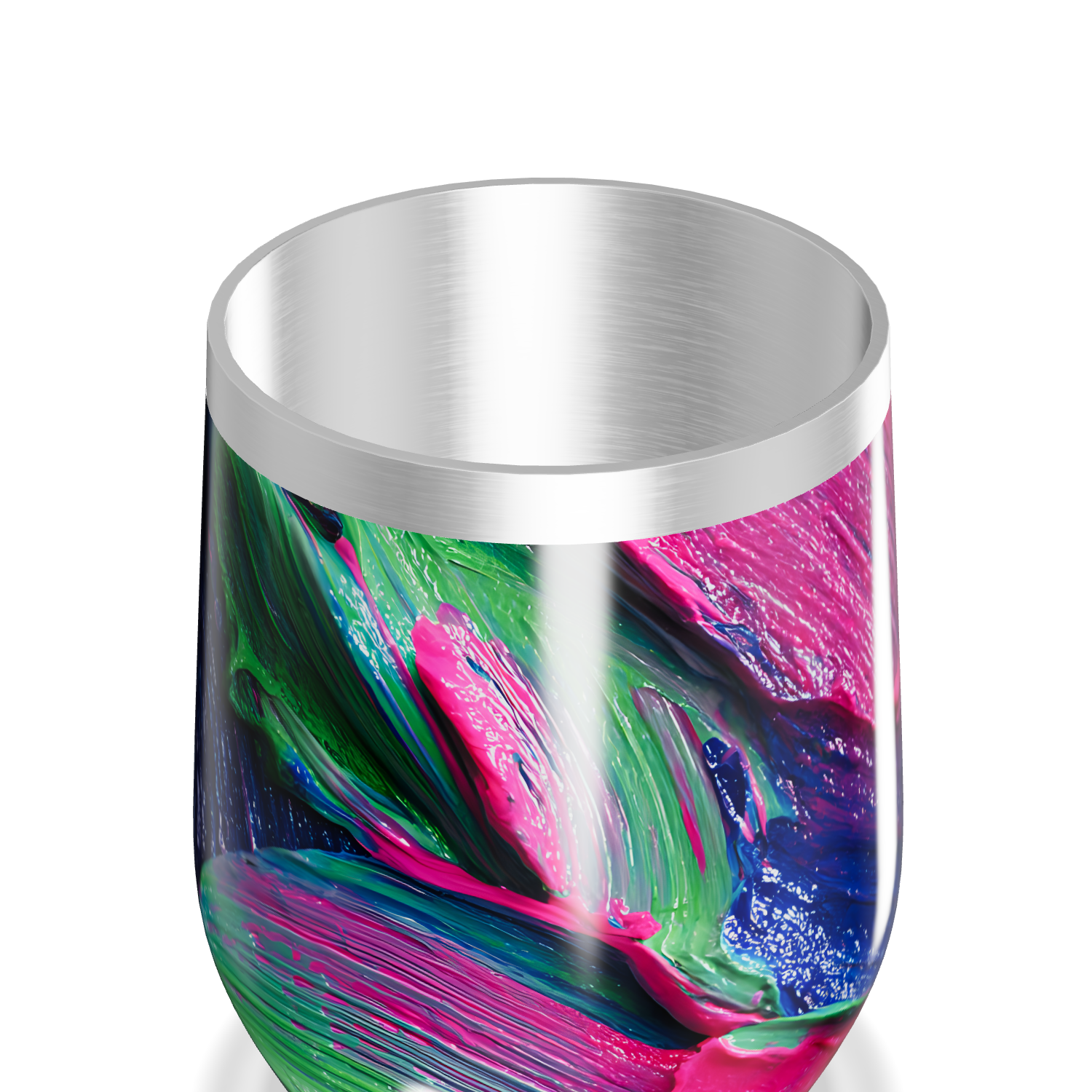 Copo Térmico Slim - Pintura Abstrata Colorida