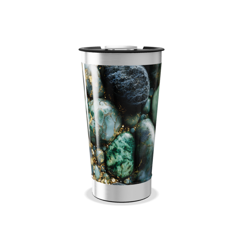 Copo Térmico - Estampa Pedras Verdes