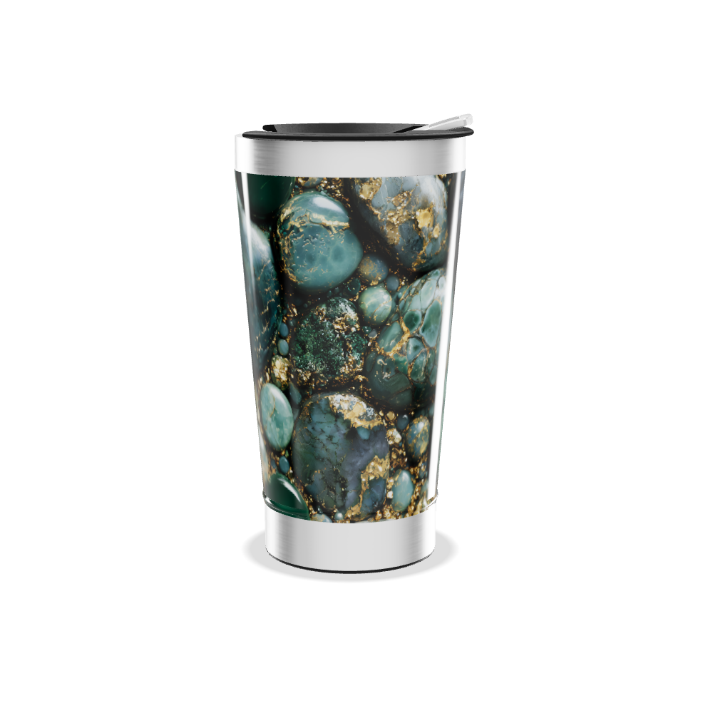 Copo Térmico - Estampa Pedras Verdes