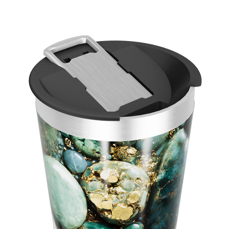 Copo Térmico - Estampa Pedras Verdes