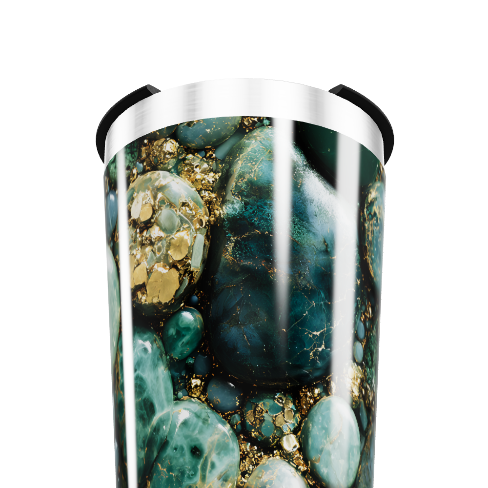 Copo Térmico - Estampa Pedras Verdes