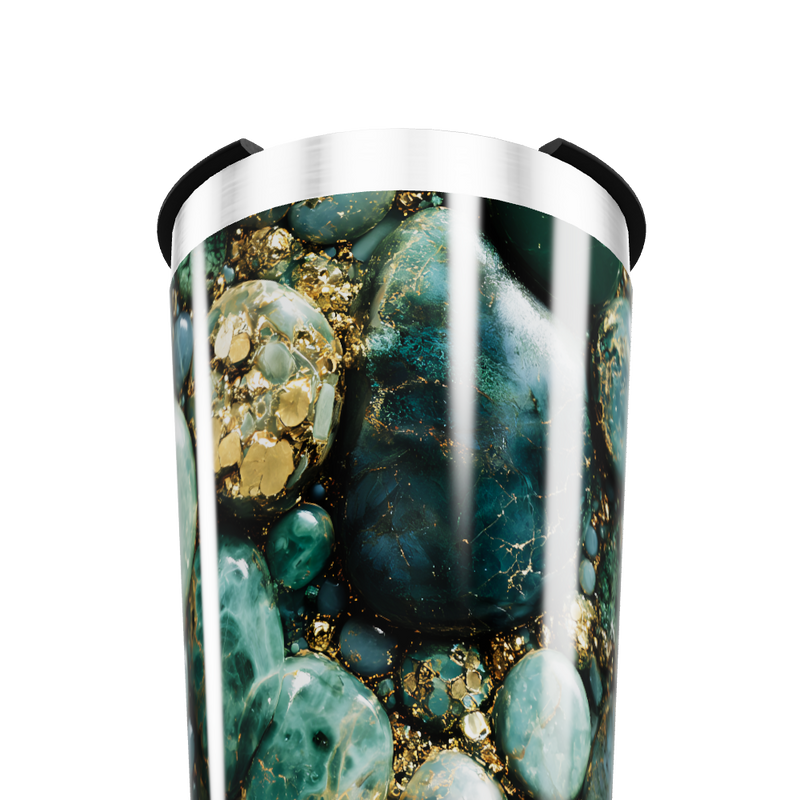 Copo Térmico - Estampa Pedras Verdes