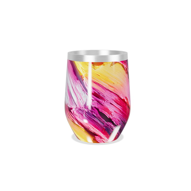 Copo Térmico Slim - Colorido Abstracto Inox