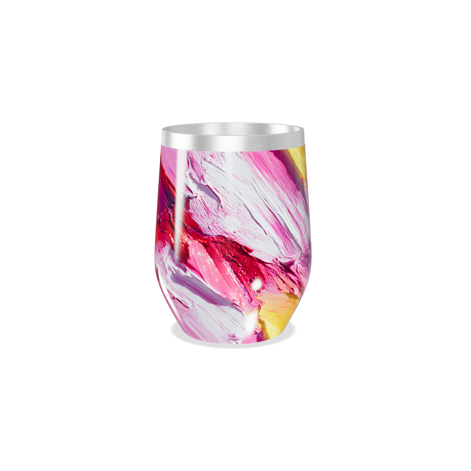 Copo Térmico Slim - Colorido Abstracto Inox