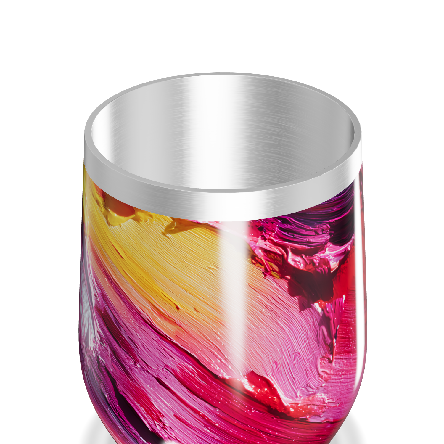 Copo Térmico Slim - Colorido Abstracto Inox