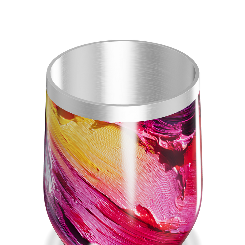 Copo Térmico Slim - Colorido Abstracto Inox