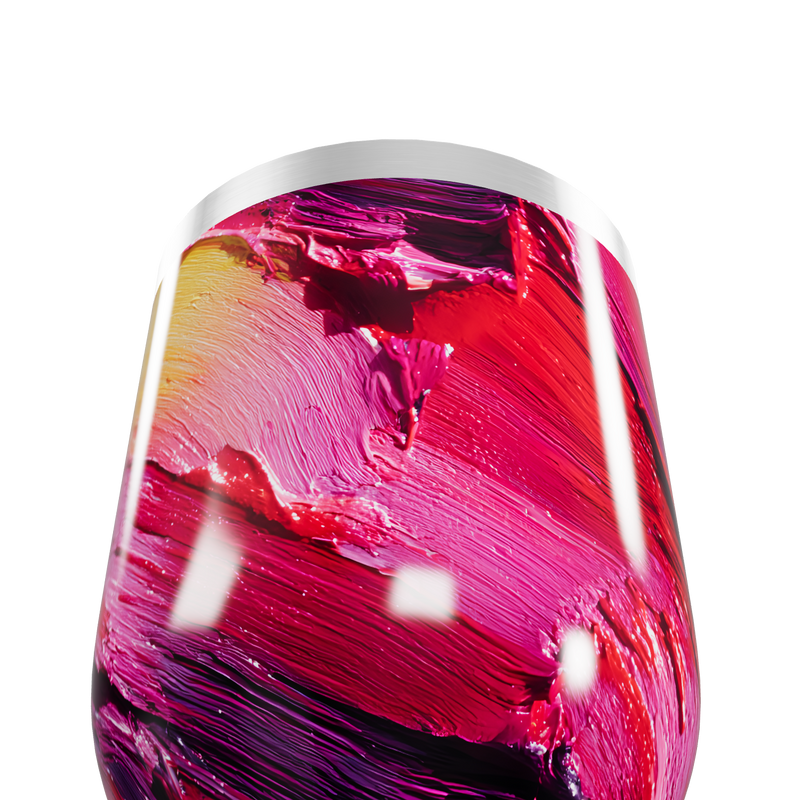 Copo Térmico Slim - Colorido Abstracto Inox