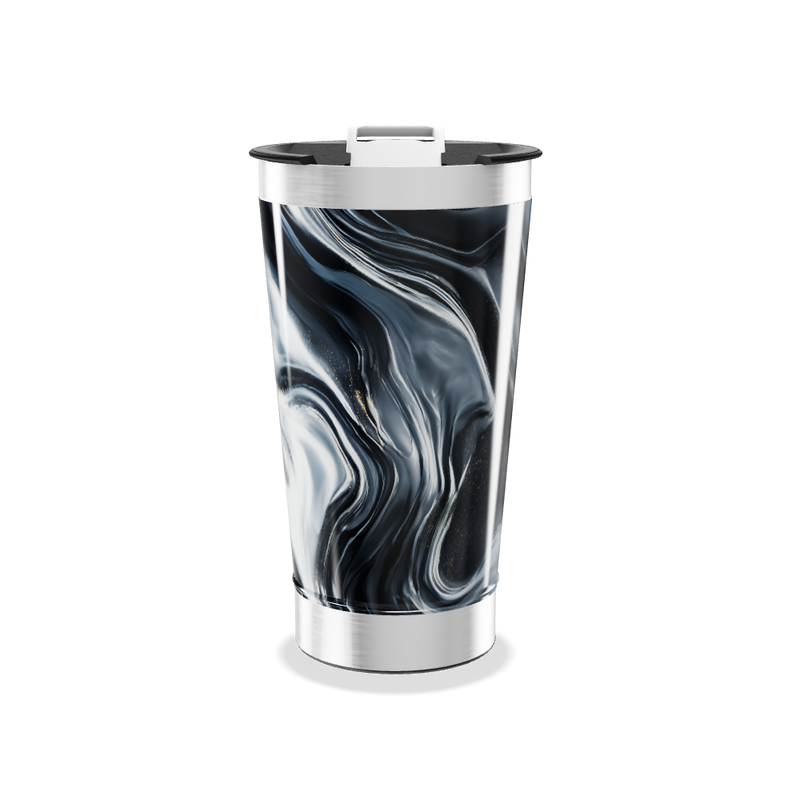 Copo Térmico - Marmorizado Preto e Branco