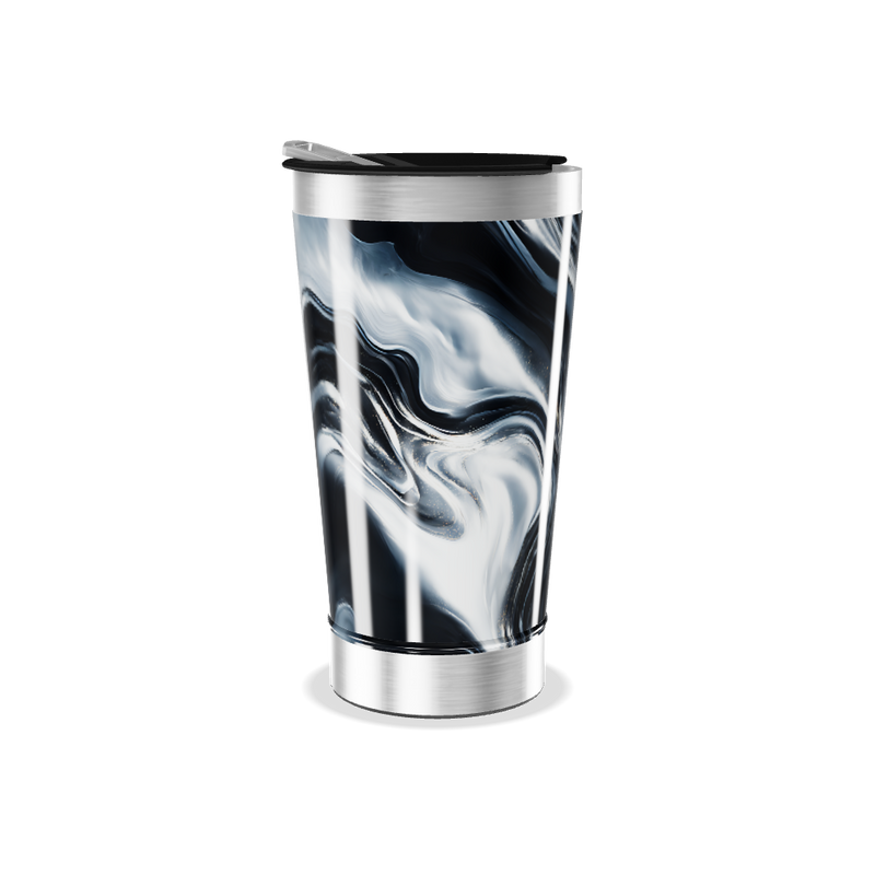 Copo Térmico - Marmorizado Preto e Branco