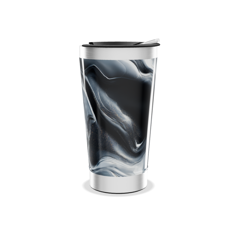 Copo Térmico - Marmorizado Preto e Branco