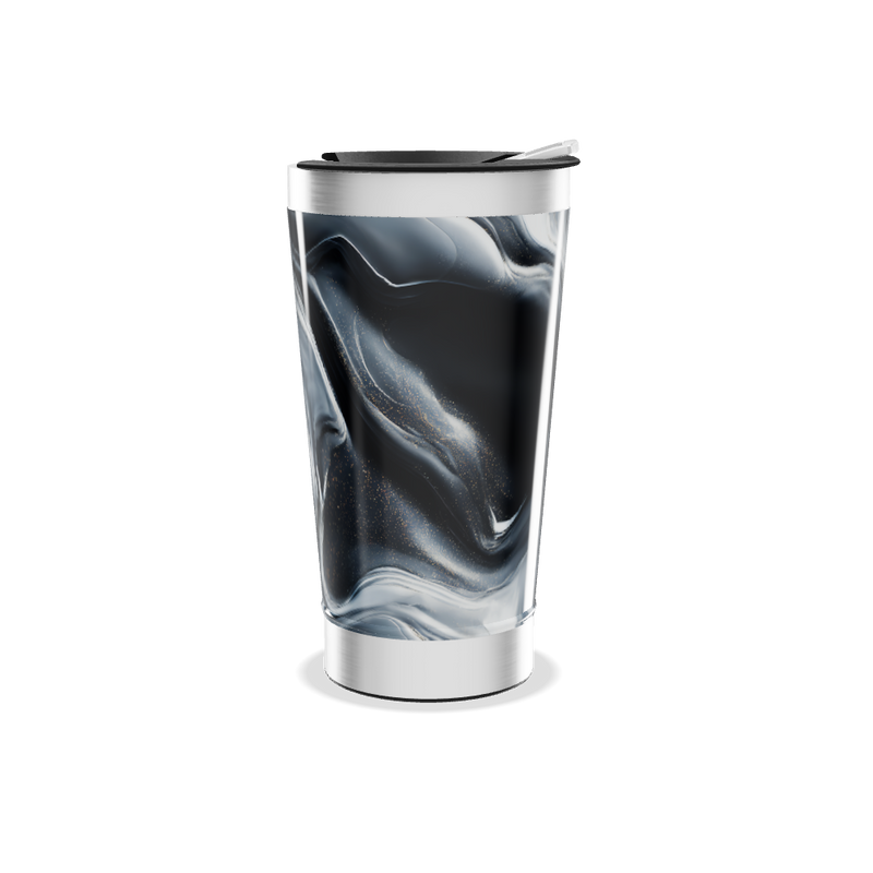 Copo Térmico - Marmorizado Preto e Branco