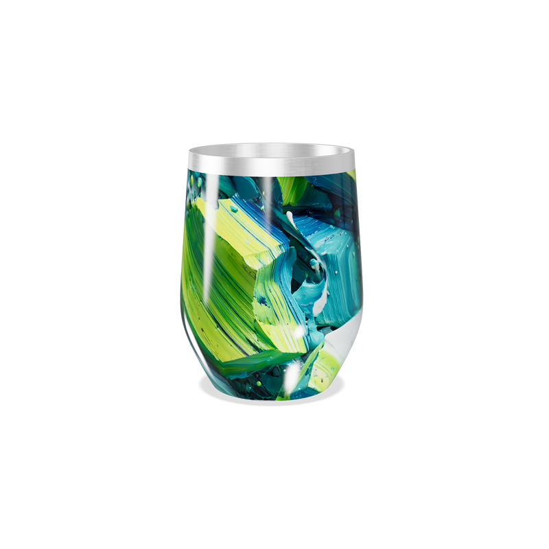 Copo Térmico Slim - Estampa Abstrata Azul