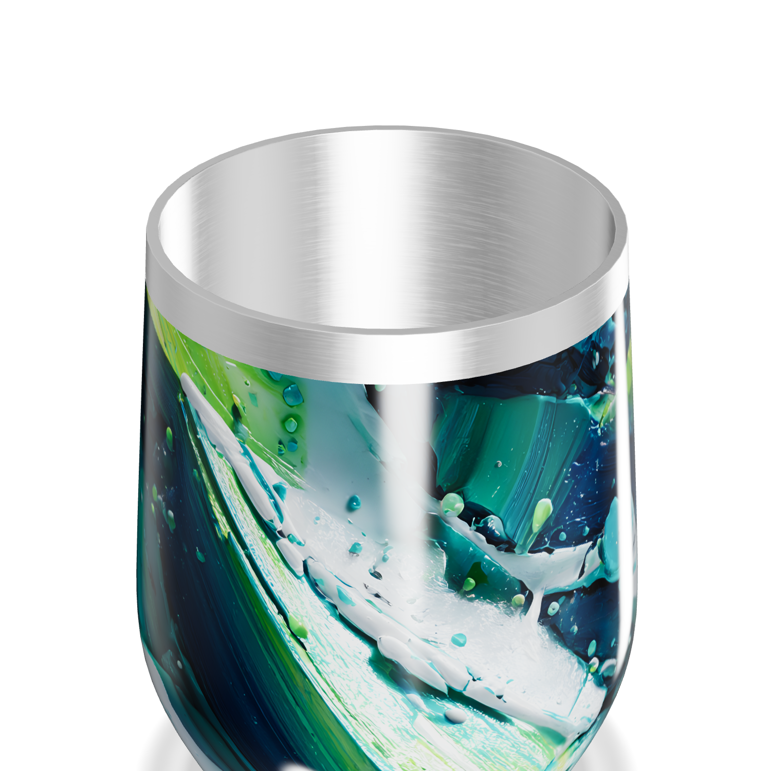 Copo Térmico Slim - Estampa Abstrata Azul