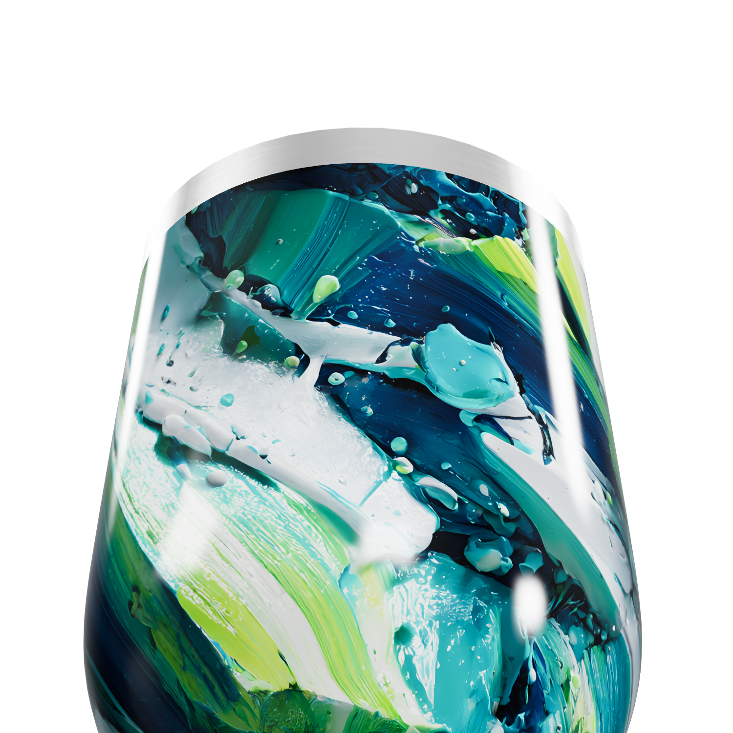 Copo Térmico Slim - Estampa Abstrata Azul