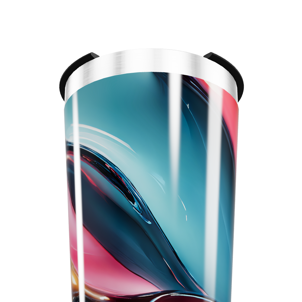 Copo Térmico - Design Abstrato Multicolorido