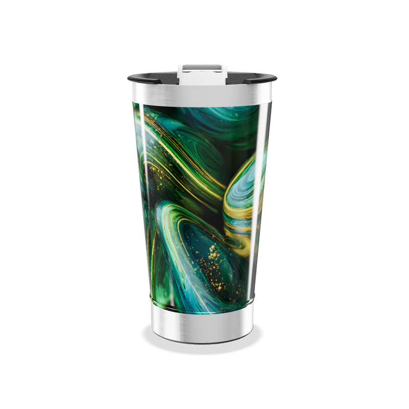 Copo Térmico - Estampa Espacial Verde