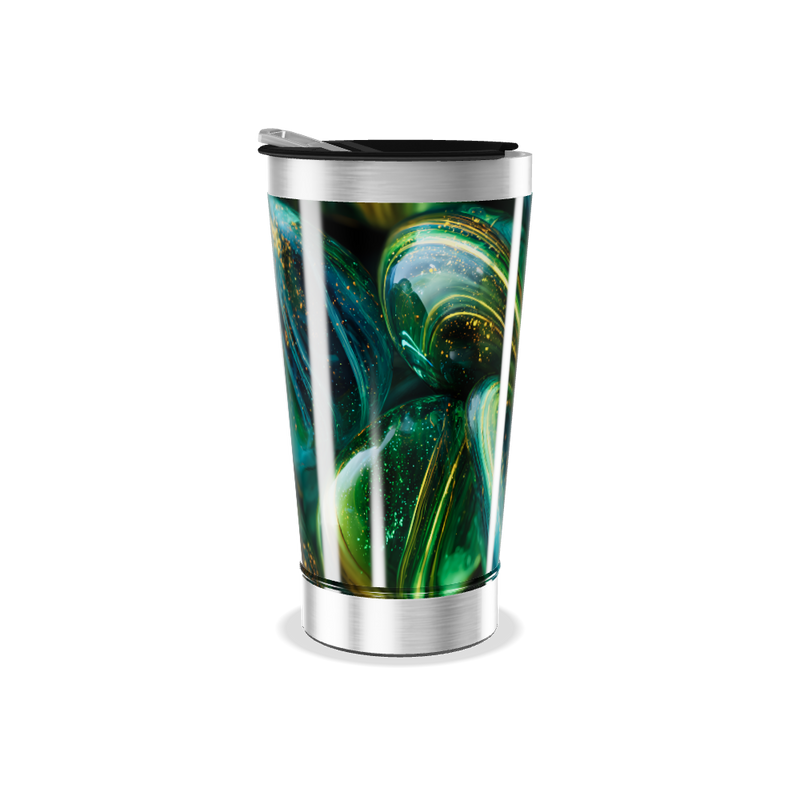 Copo Térmico - Estampa Espacial Verde