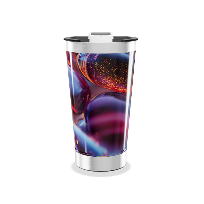 Copo Térmico - Estampa Abstrata Colorida