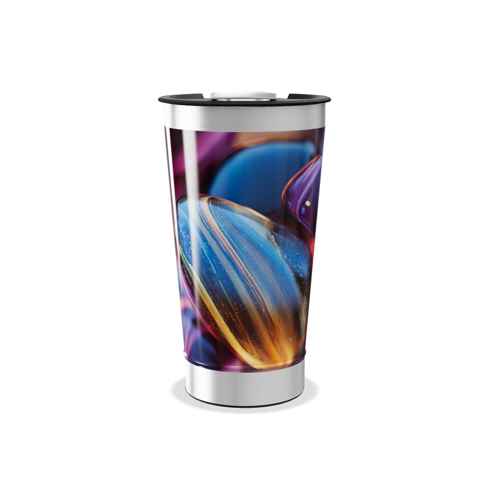 Copo Térmico - Estampa Abstrata Colorida