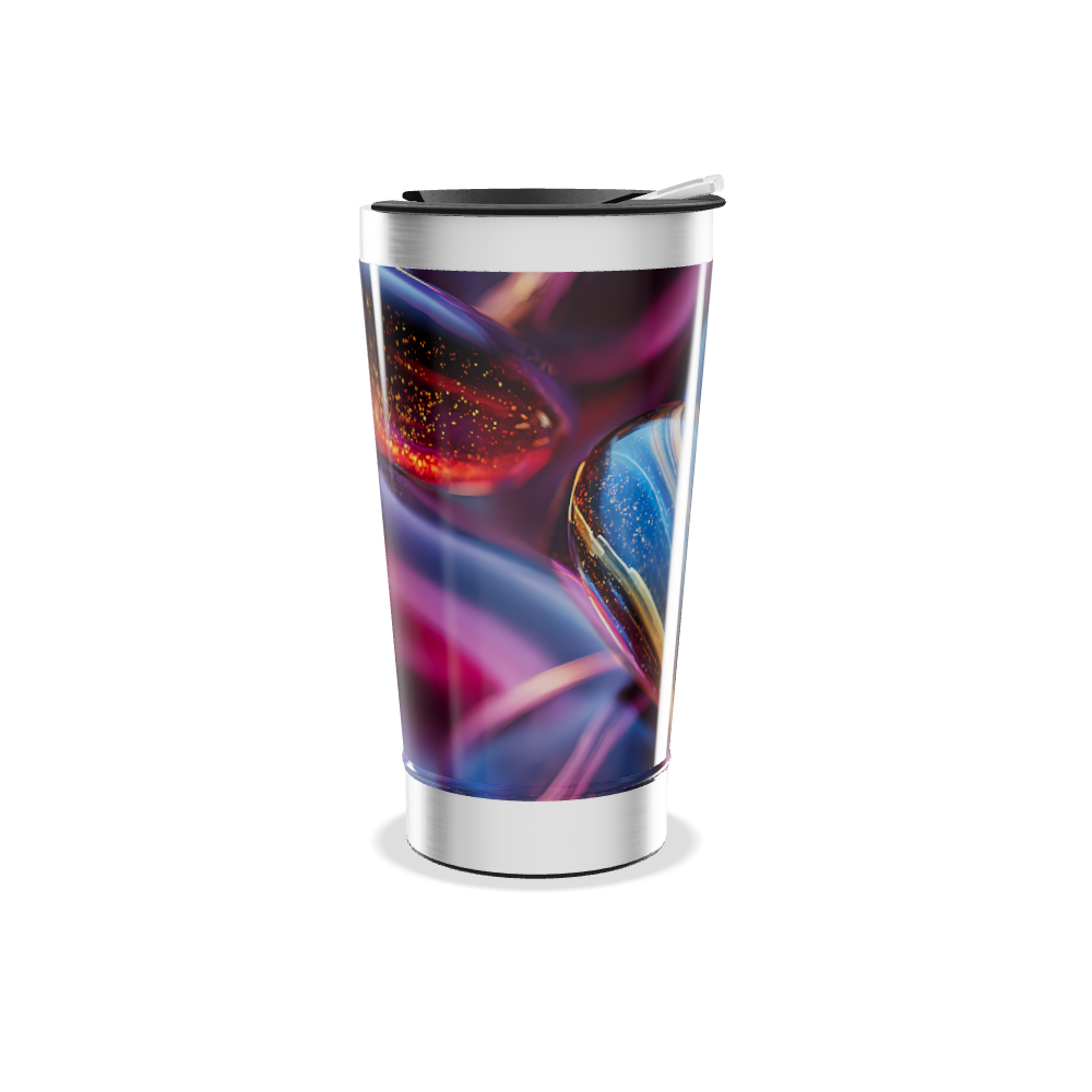 Copo Térmico - Estampa Abstrata Colorida