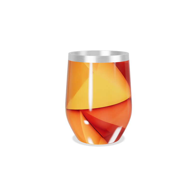 Copo Térmico Slim - Geométrico Laranja Inox