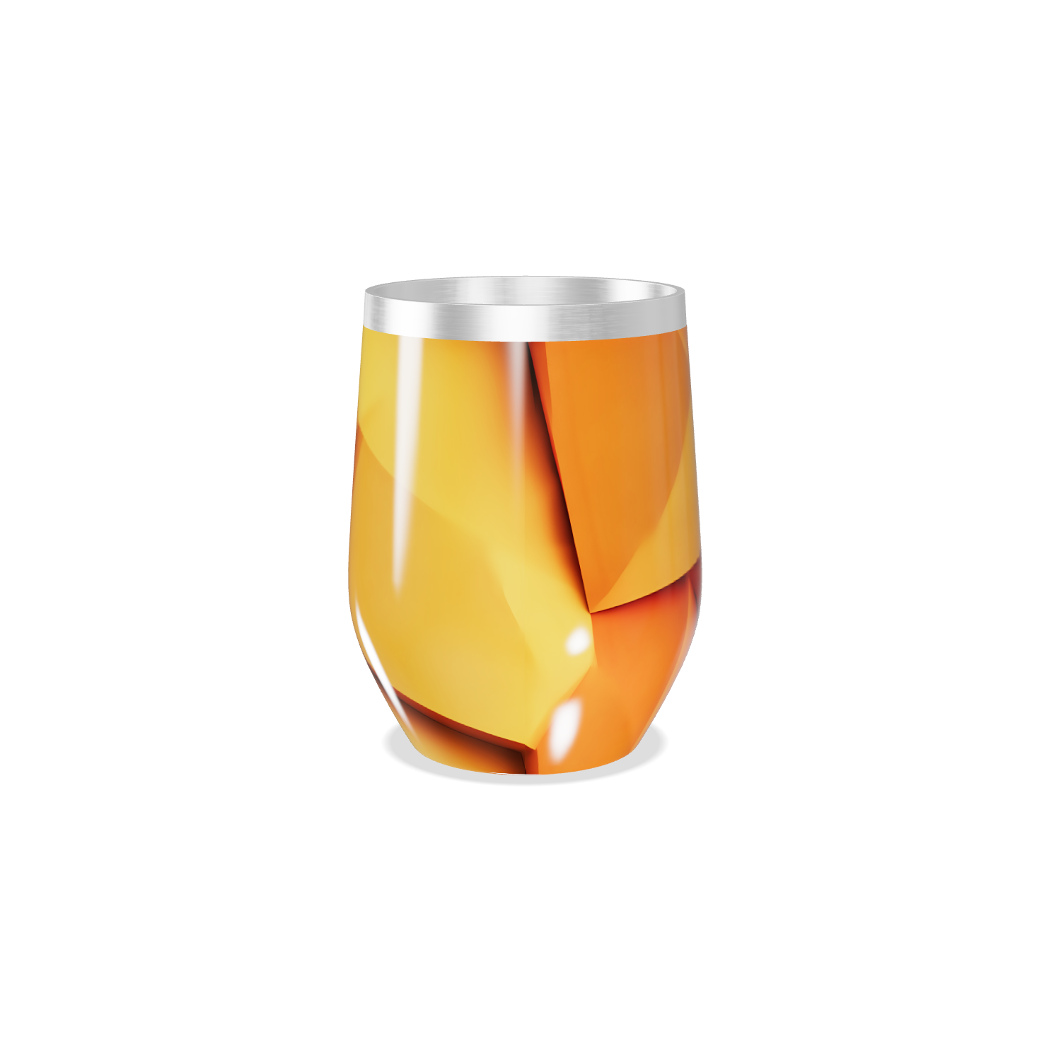 Copo Térmico Slim - Geométrico Laranja Inox