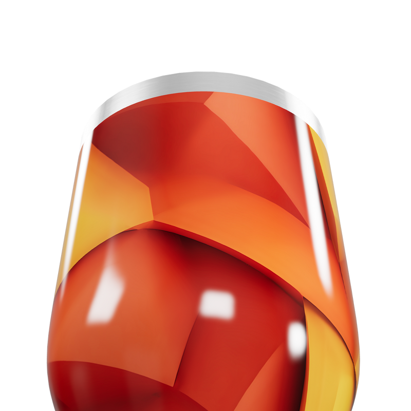 Copo Térmico Slim - Geométrico Laranja Inox